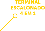 Terminal escalonado 3 em 1
